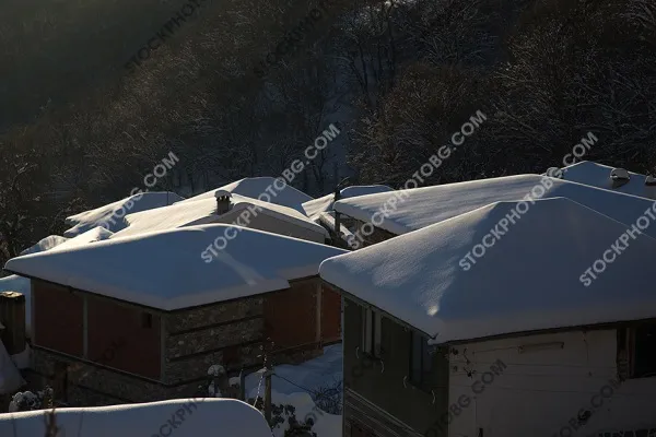 Снимка на село Делчево през зимата